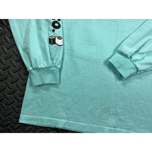 Last Call Co Shirt Adult Medium Green Teal Logo Long Sleeve Cotton Casual Men's - Picture 7 of 13